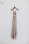 marc le bihan two-piece embellished maxi dress 21221 BEIGE